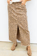 Jungle Cruise Leopard Midi Skirt