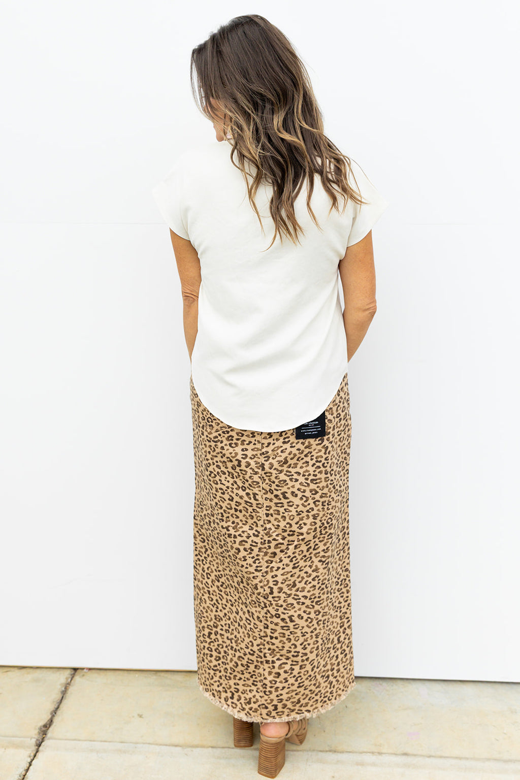Jungle Cruise Leopard Midi Skirt