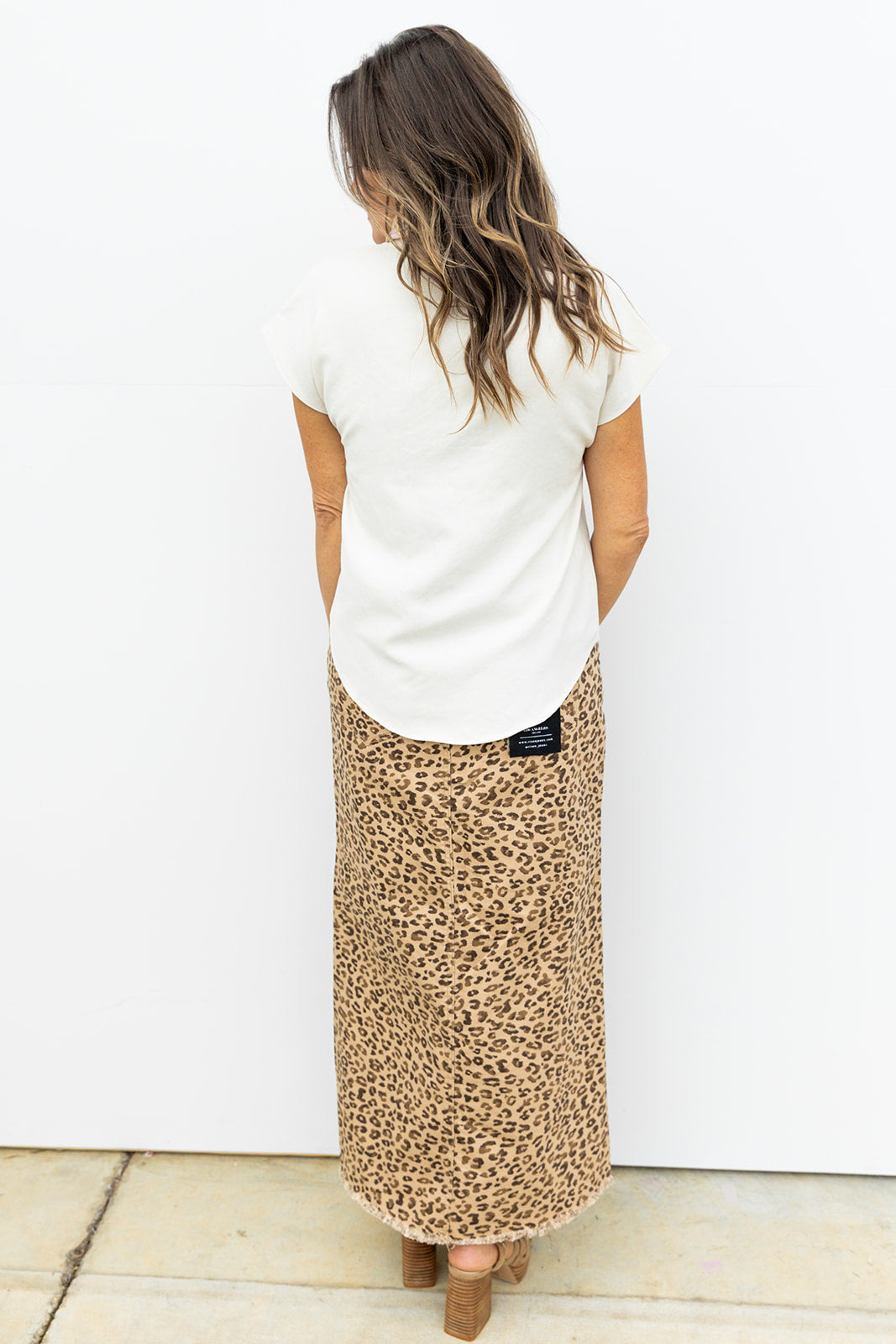 Jungle Cruise Leopard Midi Skirt