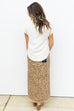 Jungle Cruise Leopard Midi Skirt