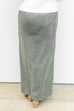 Olive You Suede midi Skirt