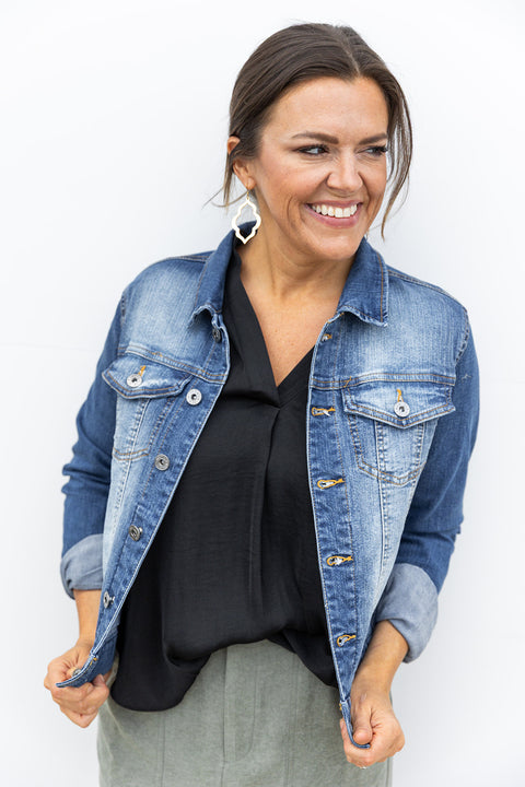 Daily Use Fitted Denim Jacket