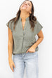 Soft as Suede Blouse - Olive