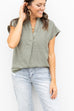 Soft as Suede Blouse - Olive