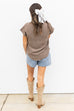 Soft as Suede Blouse - Brown