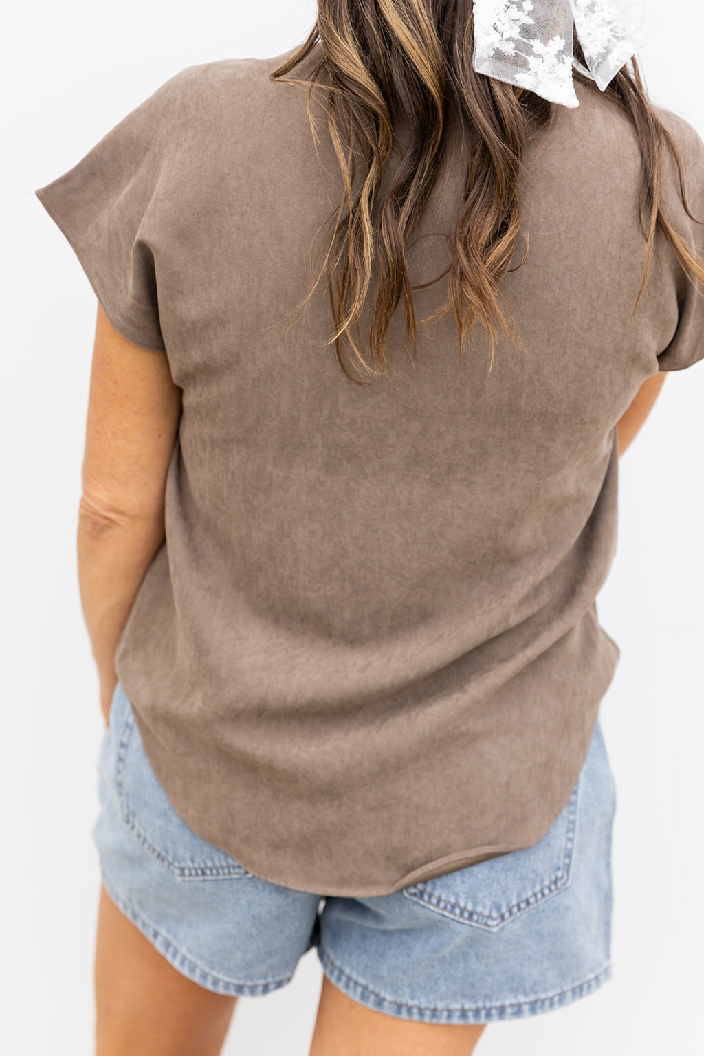 Soft as Suede Blouse - Brown