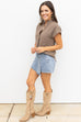 Soft as Suede Blouse - Brown