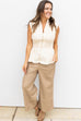 Ideal Date Smocked Top- Ecru