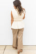 Ideal Date Smocked Top- Ecru