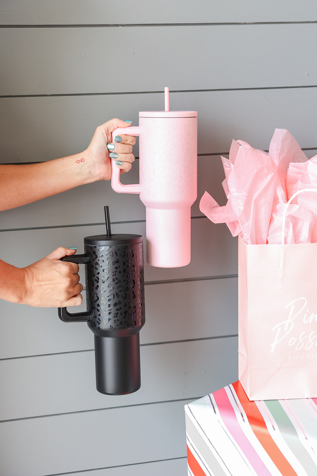 Simply Pink Embossed Tumbler