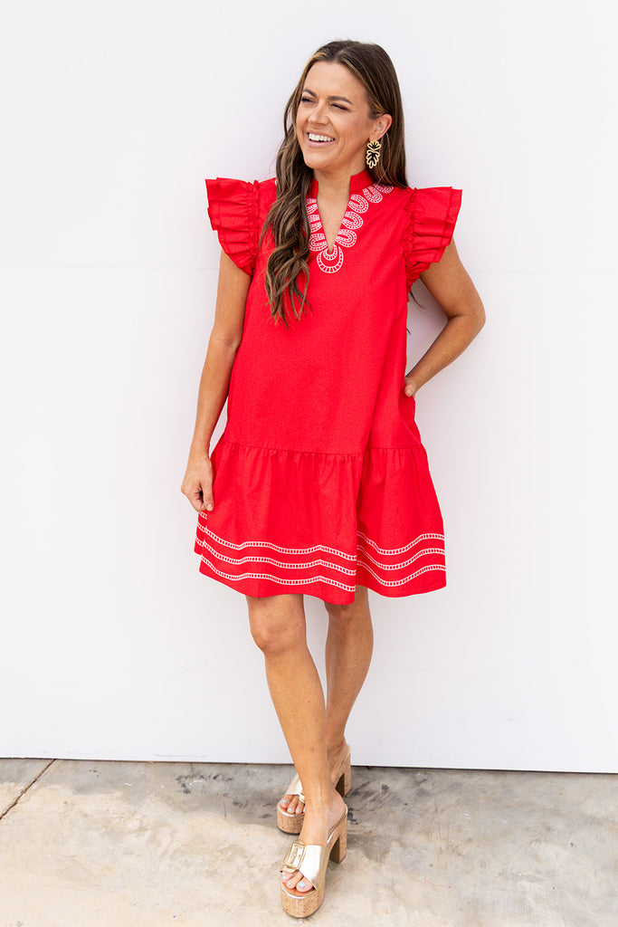 Closer To The Heart Dress - Red