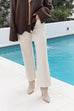 Khaki Tummy Control High Rise Crop Wide - Risen