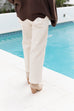 Khaki Tummy Control High Rise Crop Wide - Risen