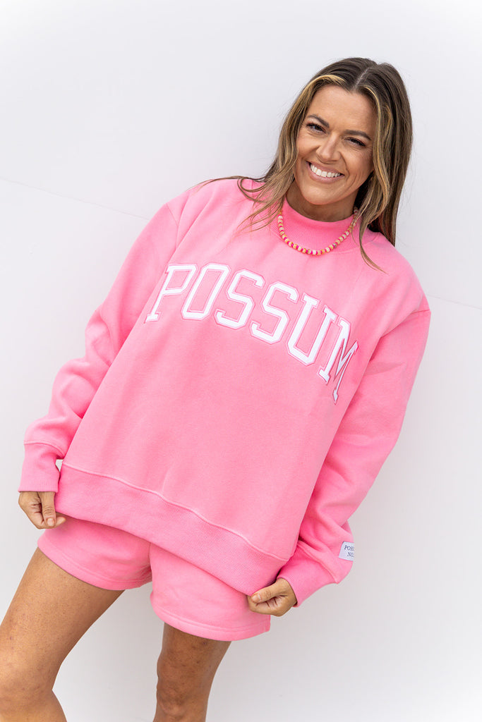 Possum Mock Neck Set- Pink