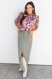 Move Over Mauve Floral Blouse