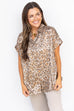 Leopard Office Hours Blouse - Gold