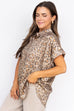 Leopard Office Hours Blouse - Gold