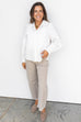 Right by the Ruffles Button Down Top- White