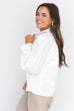 Right by the Ruffles Button Down Top- White