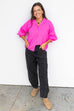 Crinkled Up Top- Pink