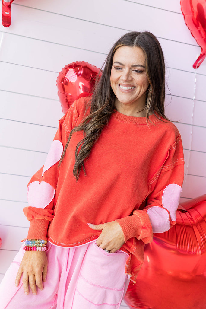 Lovebug Top - Red/Pink