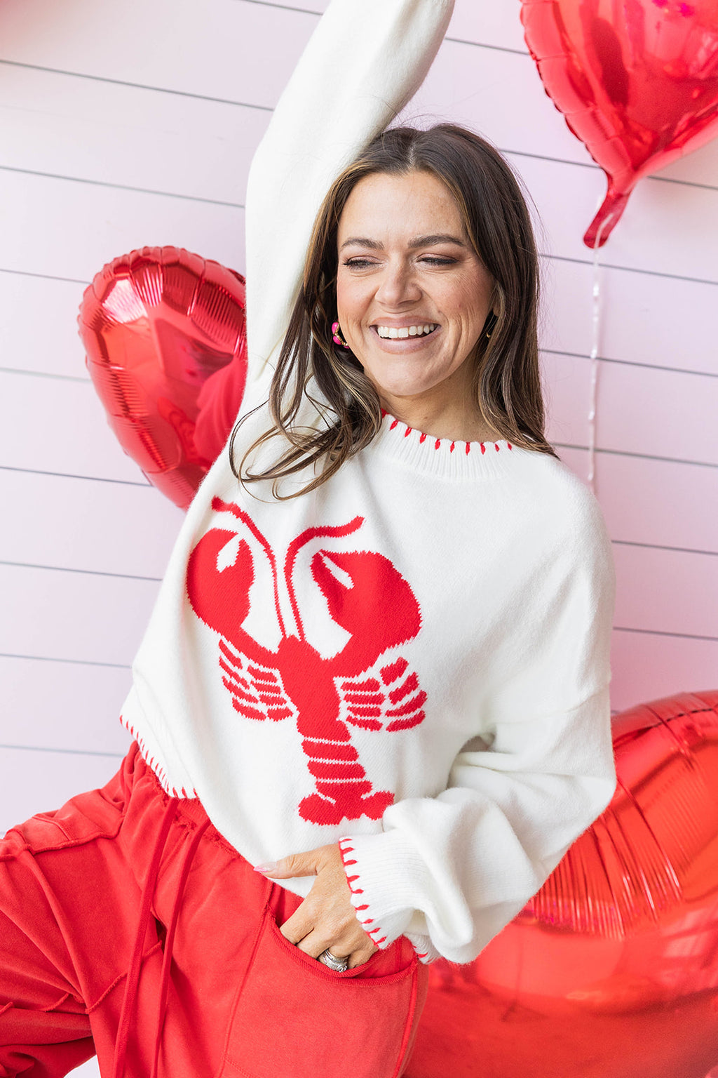 Lobster Love Sweater - Ivory