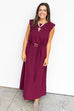 Just for tonight midi Dress -Maroon