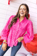 Poppy Petals Blouse - Hot Pink