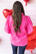Poppy Petals Blouse - Hot Pink