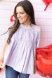 Up Town Chic Blouse- Lavender