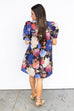 Dark Fall Florals Mini Dress - Black