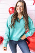 Walk This Way Pullover - Turquoise