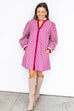 Classic Fall Stripes Dress - Magenta