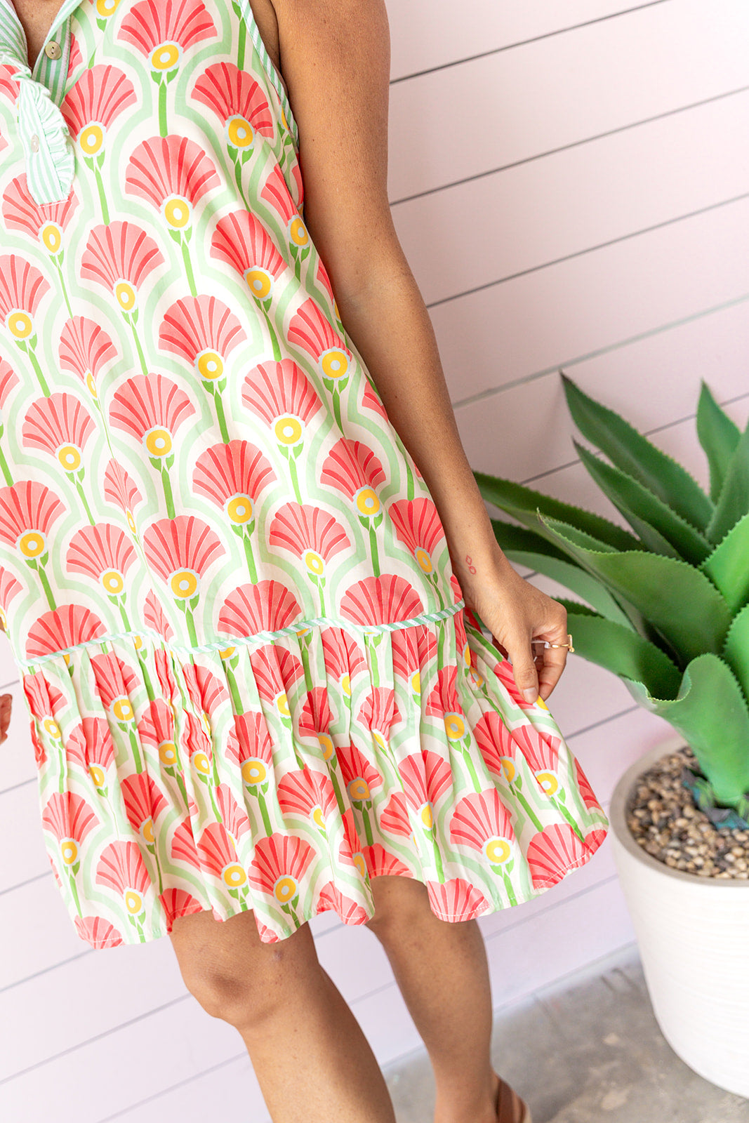 Oxford Belle Dress - Coral