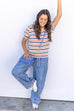 Sunbeam Stripe Tee- Navy