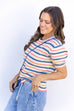 Sunbeam Stripe Tee- Navy