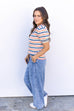 Sunbeam Stripe Tee- Navy