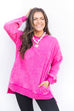 DB Sunday Slouch Sweatshirt - Hot Pink- PRE ORDER