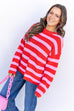 Heartthrob Sweater - Red/Pink