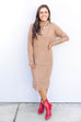 Going Mad for This Midi Dress- Latte