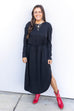 Garden Cinch Maxi Dress * DB * - Black