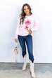 Flirty Martini Sweater - LT. Pink