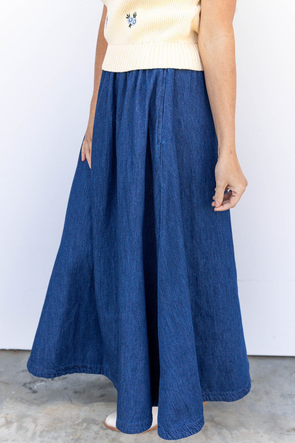 Denim Goddess Maxi Skirt - Denim