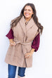 Wrapped Up Puffer Vest - Taupe