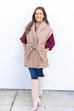 Wrapped Up Puffer Vest - Taupe