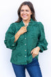 Poppy Petals Blouse - Hunter Green