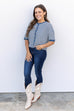 Henley Haven Blouse - Denim