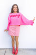Merry Tinsel Sweater - Pink/Red