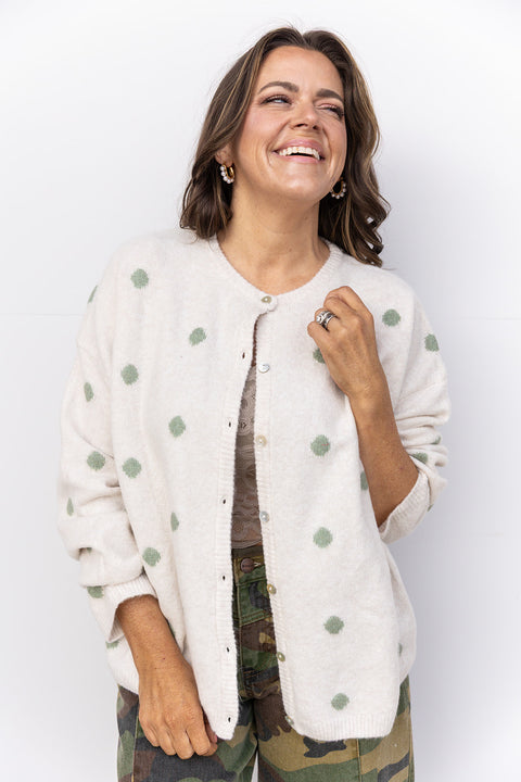Choosin' Texas Cardigan - Ivory / Sage