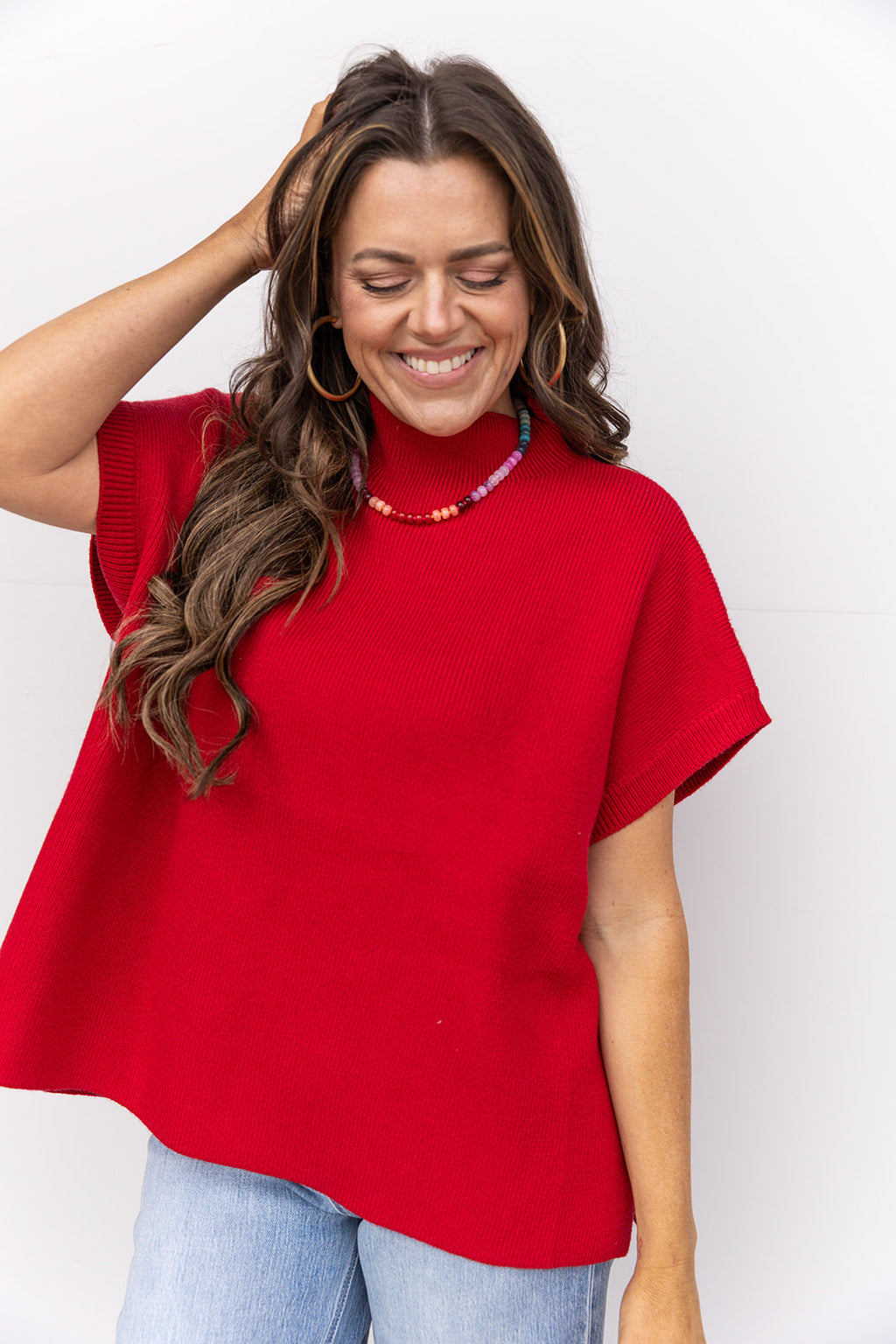 Cafe' Luxe Sweater - Red